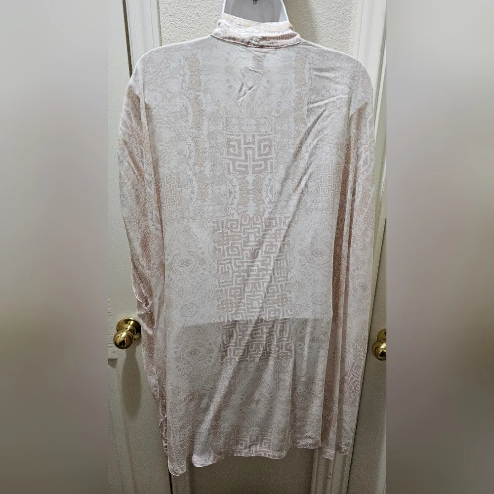 Victoria's Secret Light Pink Patterned Cover-Up Viscose One Size Fits All EUC - Picture 8 of 13